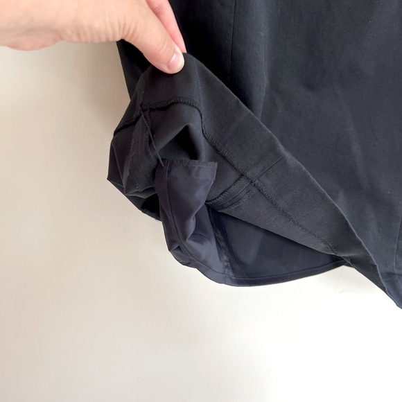 Theory Cap Sleeve Structured Fitted Black Crepe Mini Dress, size 6 - Picture 8 of 9